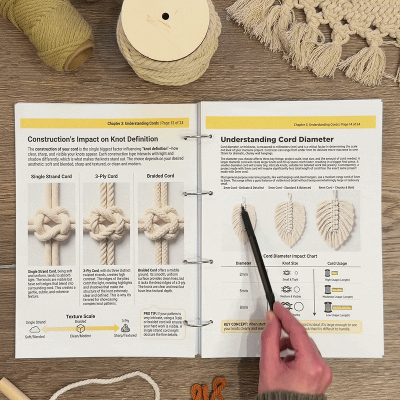 Macrame Learning Guide step-by-step tutorials